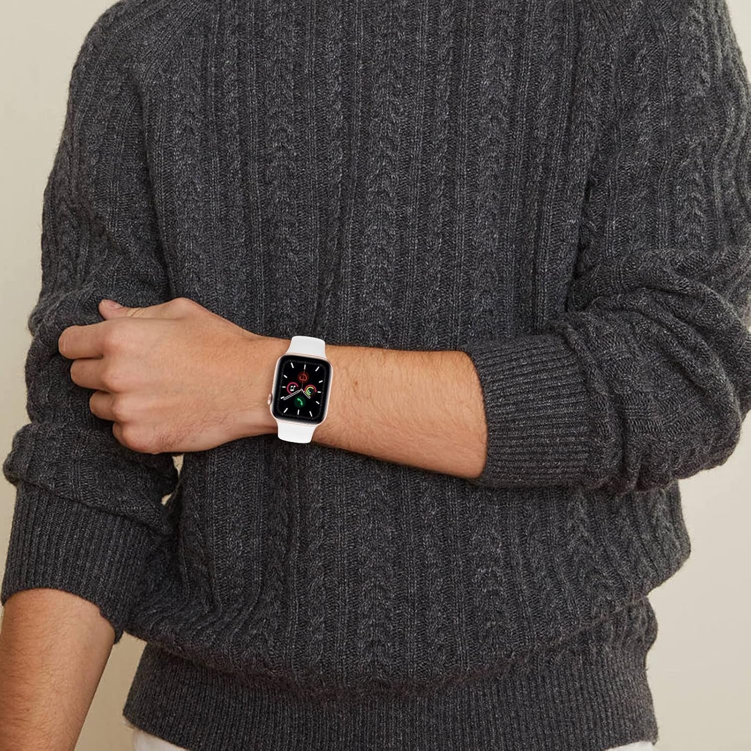 10 Pack Compatible with Apple Watch Bands 38Mm 40Mm 41Mm 42Mm 44Mm 45Mm, Soft Silicone Watch Band for Iwatch Series SE 8 7 6 5 4 3 2 1