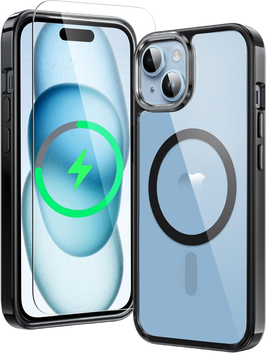 FNTCASE for Iphone 17 Pro-Max Case: Clear Magnetic Phone Cases with Screen Protector Compatible with Magsafe Slim anti Yellowing Rugged Shockproof Protective Transparent Cell Cover (A-Clear)