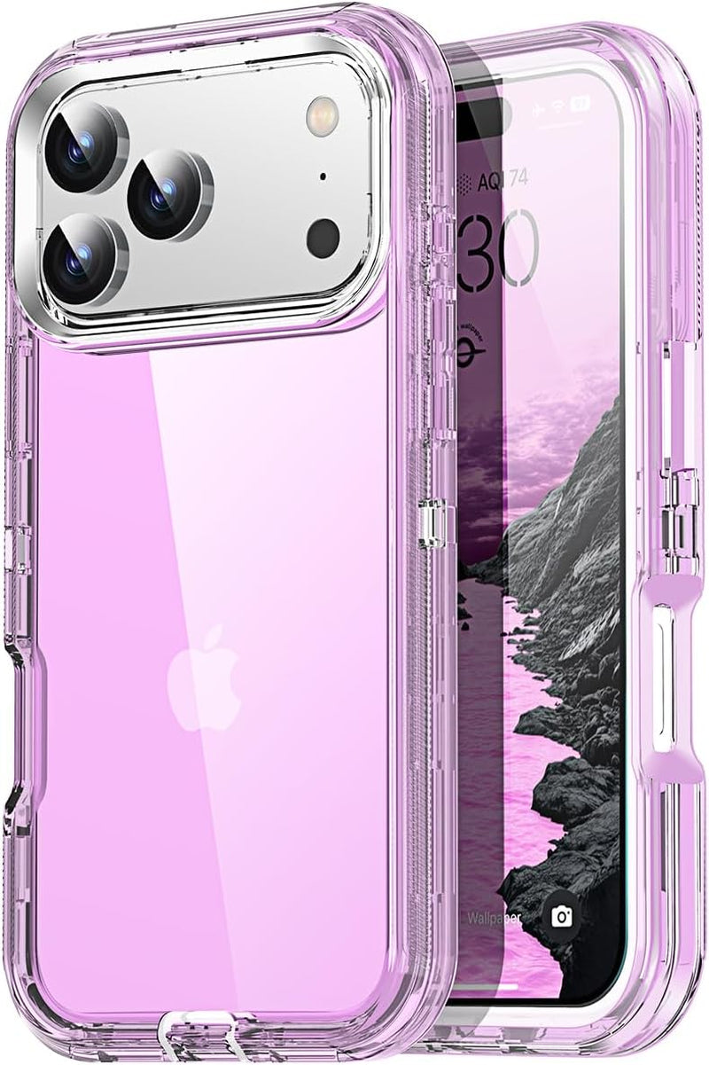 Aicase for Iphone 17 Pro Max Case Clear 3 in 1 Heavy Duty Drop Protection Full Body Rugged Shockproof/Dust Proof 3-Layer Military Protective Tough Durable Cover for Iphone 17 Pro Max 6.3"_910