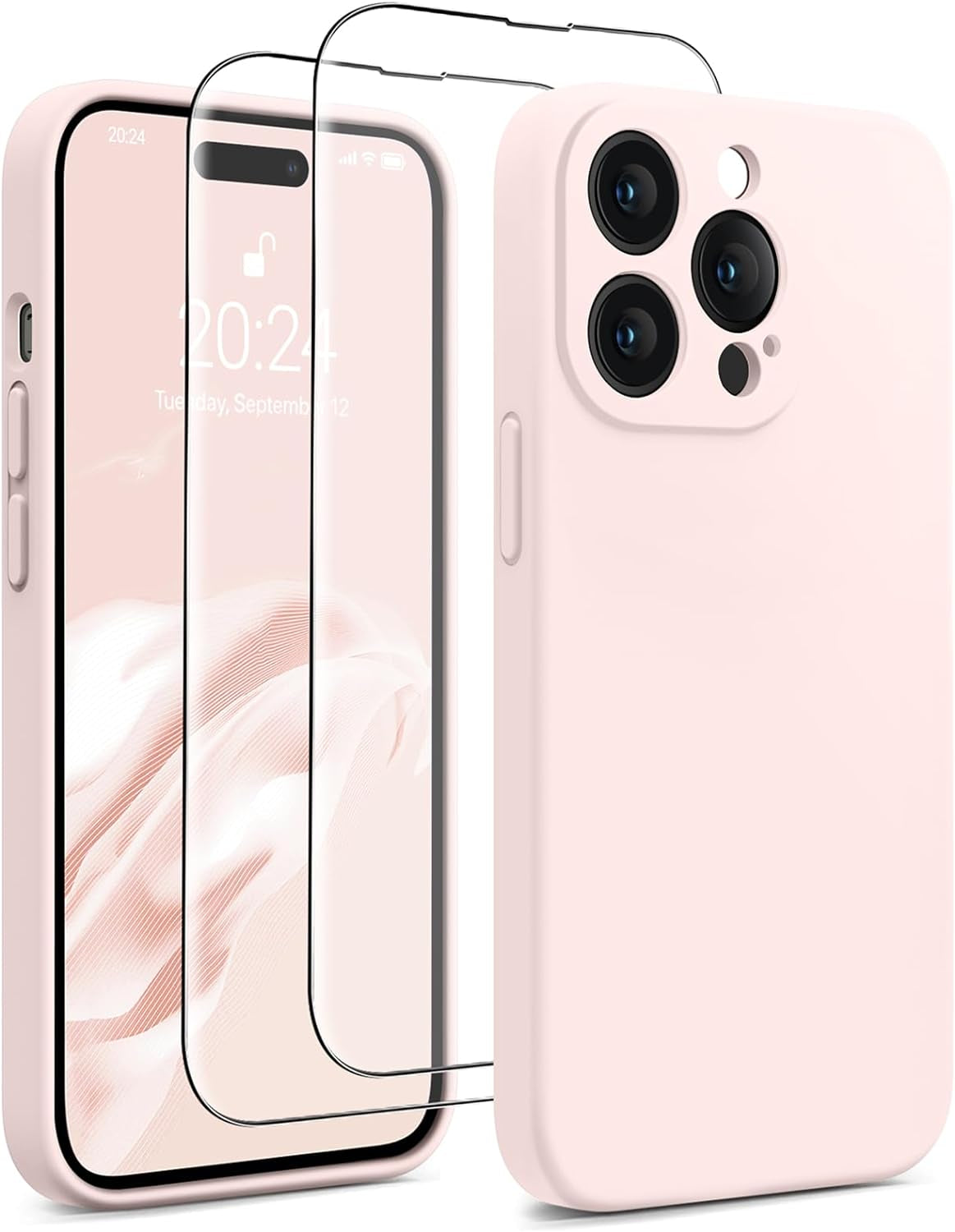 AOTESIER for Iphone 14 Pro Max Case, [Stronger Camera Protection] Silicone Iphone 14 Pro Max Phone Case with [2 Screen Protectors], Shockproof Anti-Scratch Lining Protective Cover, 6.7", Black  AOTESIER   