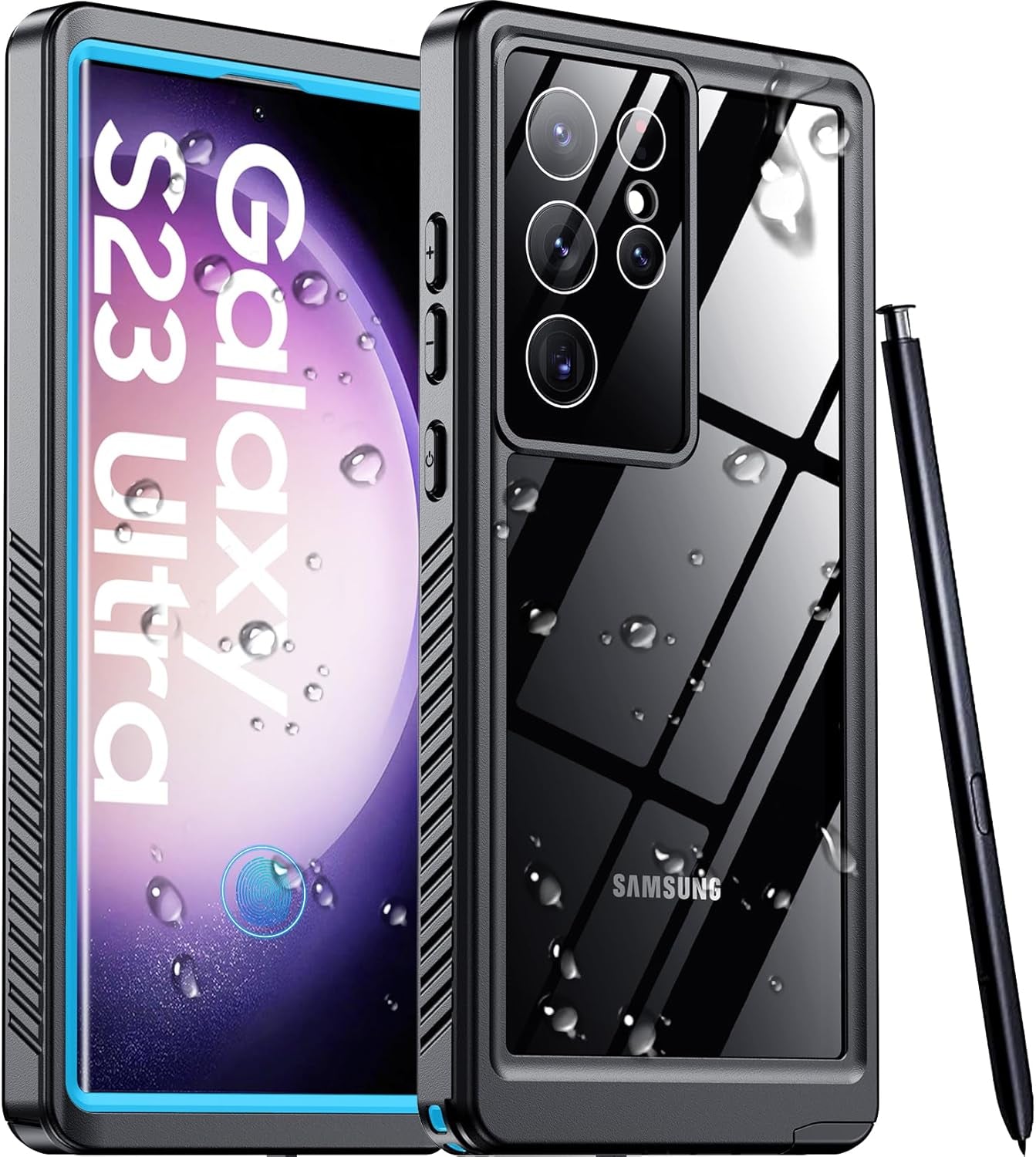 2024 New for Samsung Galaxy S23 Ultra Case Waterproof, [Military Grade Shockproof][Built-In Screen Protector & Glass Camera Protector][Ip68 Underwater][Dustproof][Dropproof] Full Body Phone Case 6.8"