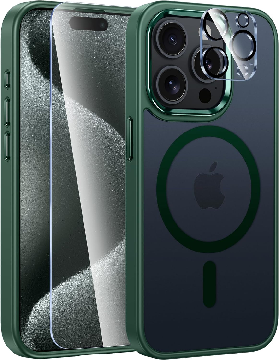 FNTCASE for Iphone 15 Pro Case: Strong Magnetic Slim Translucent Matte Case | Military-Grade Rugged Shockproof Drop Protection & Anti-Fingerprint Lightweight Thin Frosted Cell Phone Cover  FNTCASE   