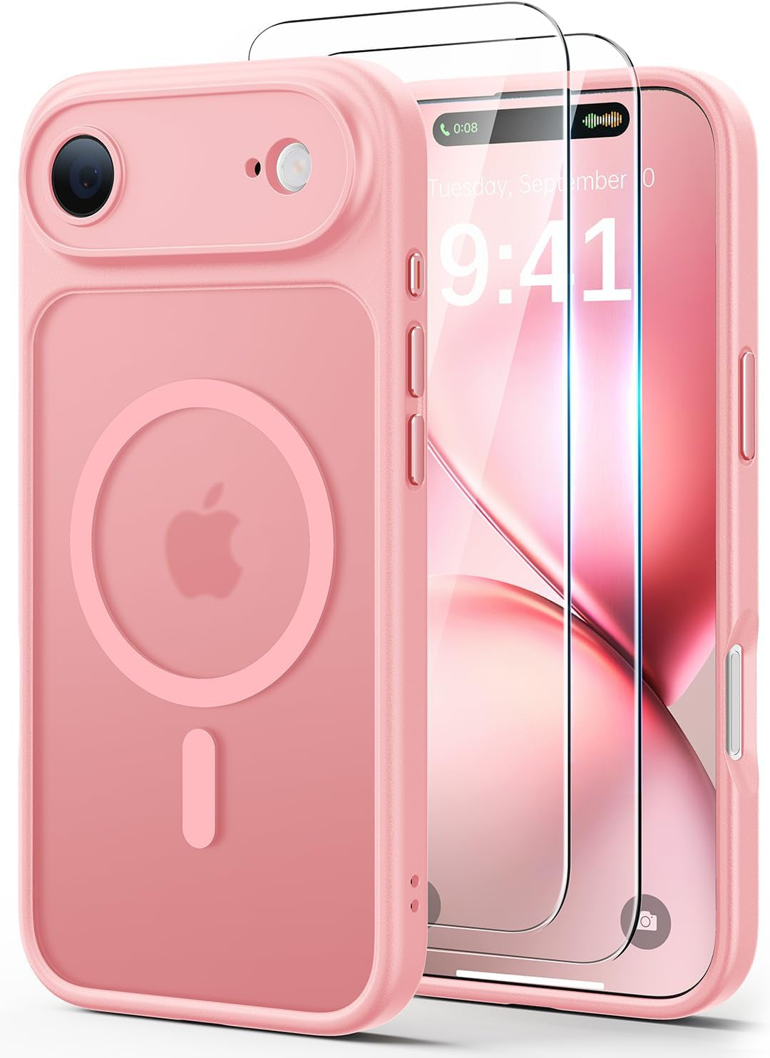 JJL for Iphone 17 Pro Case with 2 Pack Screen Protectors, Compatible with Magsafe, Full Camera Protection, Translucent Matte Magnetic Phone Cover, Deep Blue