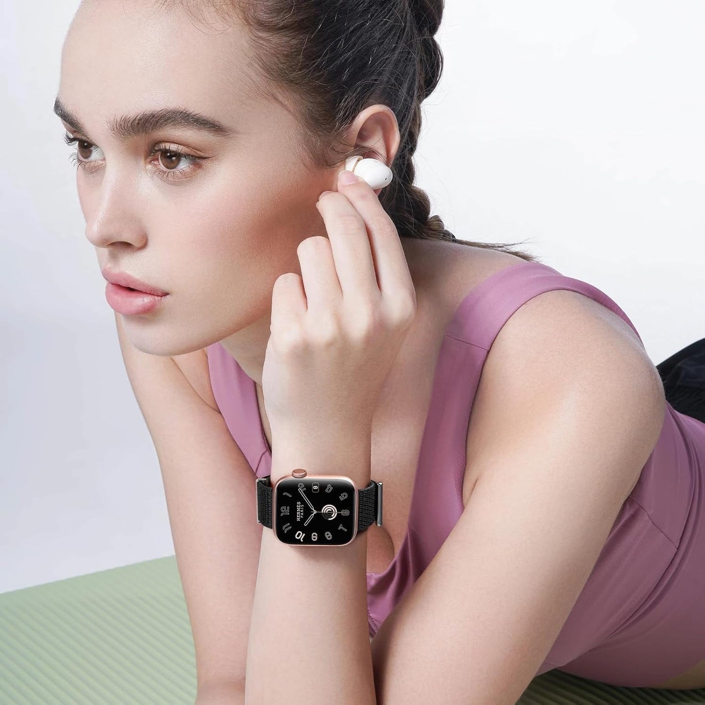 5 Pack Nylon Sport Loop Band Compatible with Apple Watch Bands 38Mm 40Mm 41Mm 42Mm 44Mm 45Mm 49Mm,Adjustable Braided Wristband Stretchy Strap for Iwatch Serie 9 Ultra SE2 SE 8 7 6 5 4 3 2 1 Gray Men