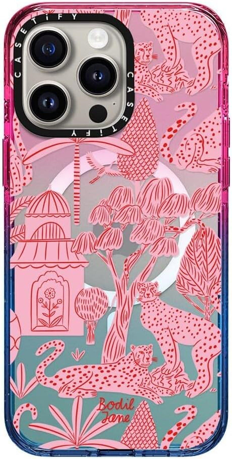 Casetify Impact Case for Iphone 15 Pro Max [4X Military Grade Drop Tested / 8.2Ft Drop Protection/Compatible with Magsafe] - Stickers Prints - Disco Magic - Cotton Candy  CASETiFY   