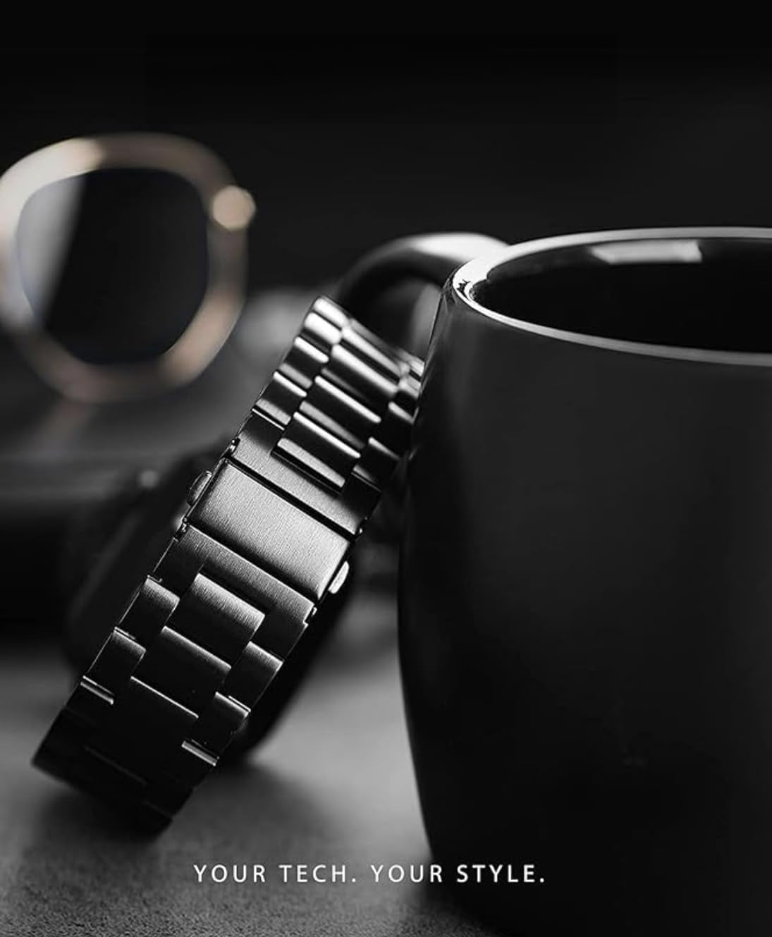 Compatible Apple Watch Bands 38Mm 40Mm 41Mm 42Mm 44Mm 45Mm, Stainless Steel Iwatch Band with Carbon Fiber Case for Apple Watch Series 9 8 7 6 5 4 3 2 1 SE SE2, 38Mm 40Mm 41Mm Black