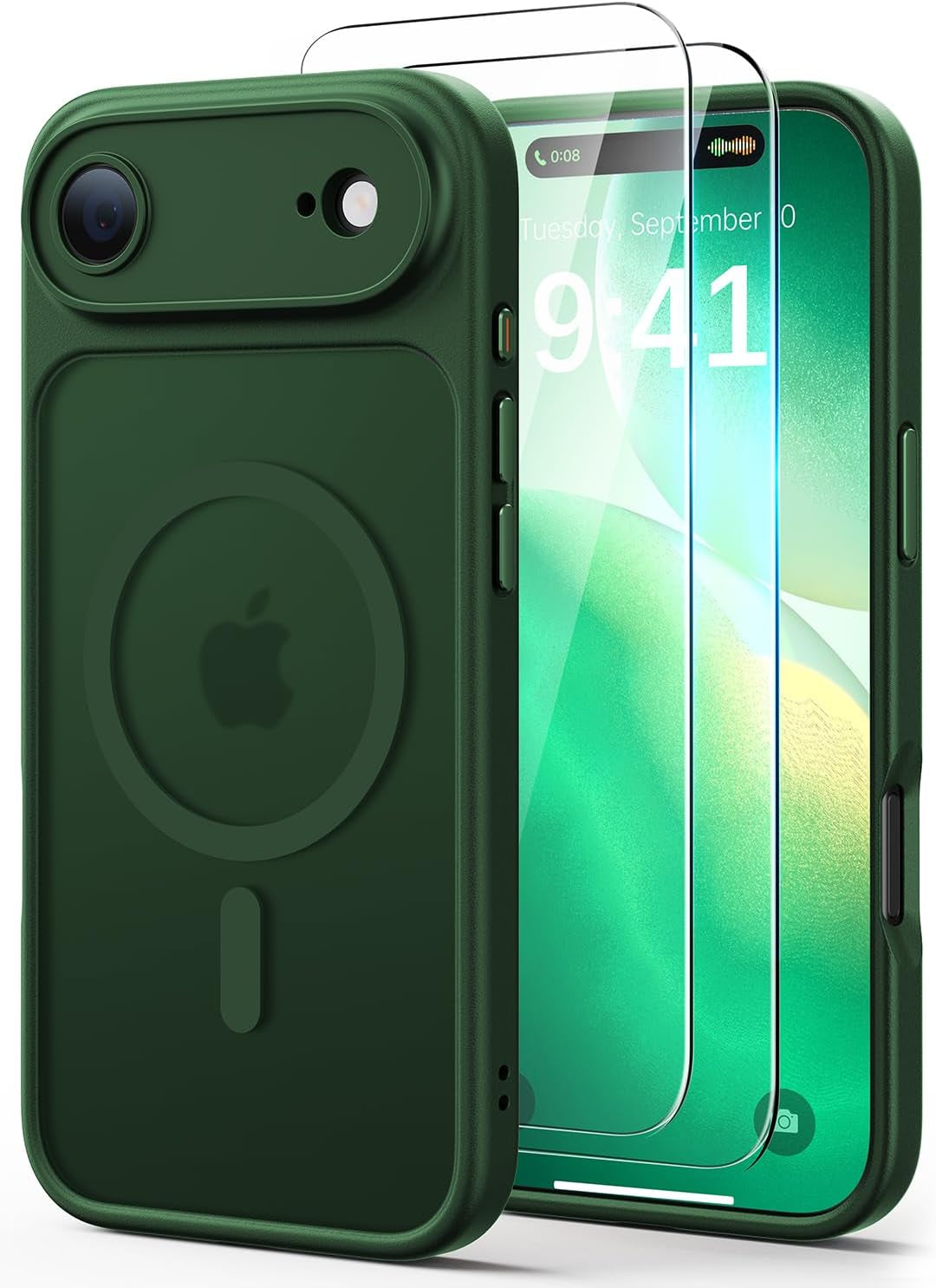 JJL for Iphone 17 Pro Case with 2 Pack Screen Protectors, Compatible with Magsafe, Full Camera Protection, Translucent Matte Magnetic Phone Cover, Deep Blue