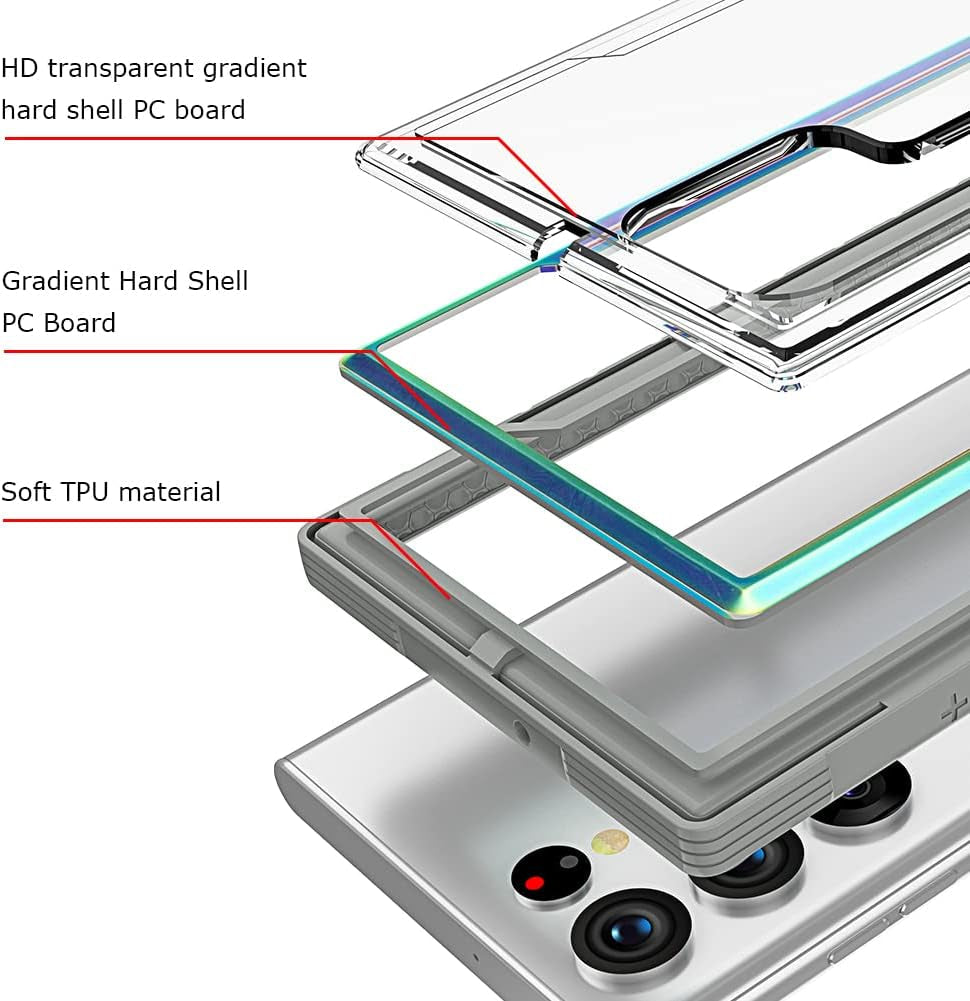 Compatible with Galaxy S22 Ultra Case, 2 in 1 Heavy Duty [Military Grade] Shockproof Drop Protection Case Designed for Samsung Galaxy S22 Ultra 5G Case 6.8 Inches (Multicolor)