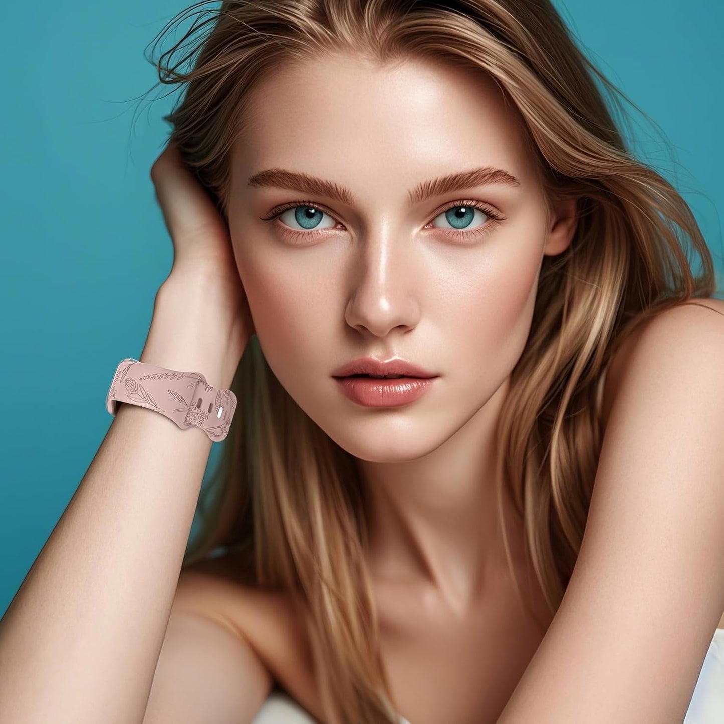 Floral Engraved Bands Compatible with Apple Watch Band for Women 44Mm 40Mm 38Mm 41Mm 45Mm 49Mm 42Mm, Soft Silicone Dandelion Pattern Sport Strap for Iwatch Bands Series Ultra 2 SE 9 8 7 6 5 4 3 2 1