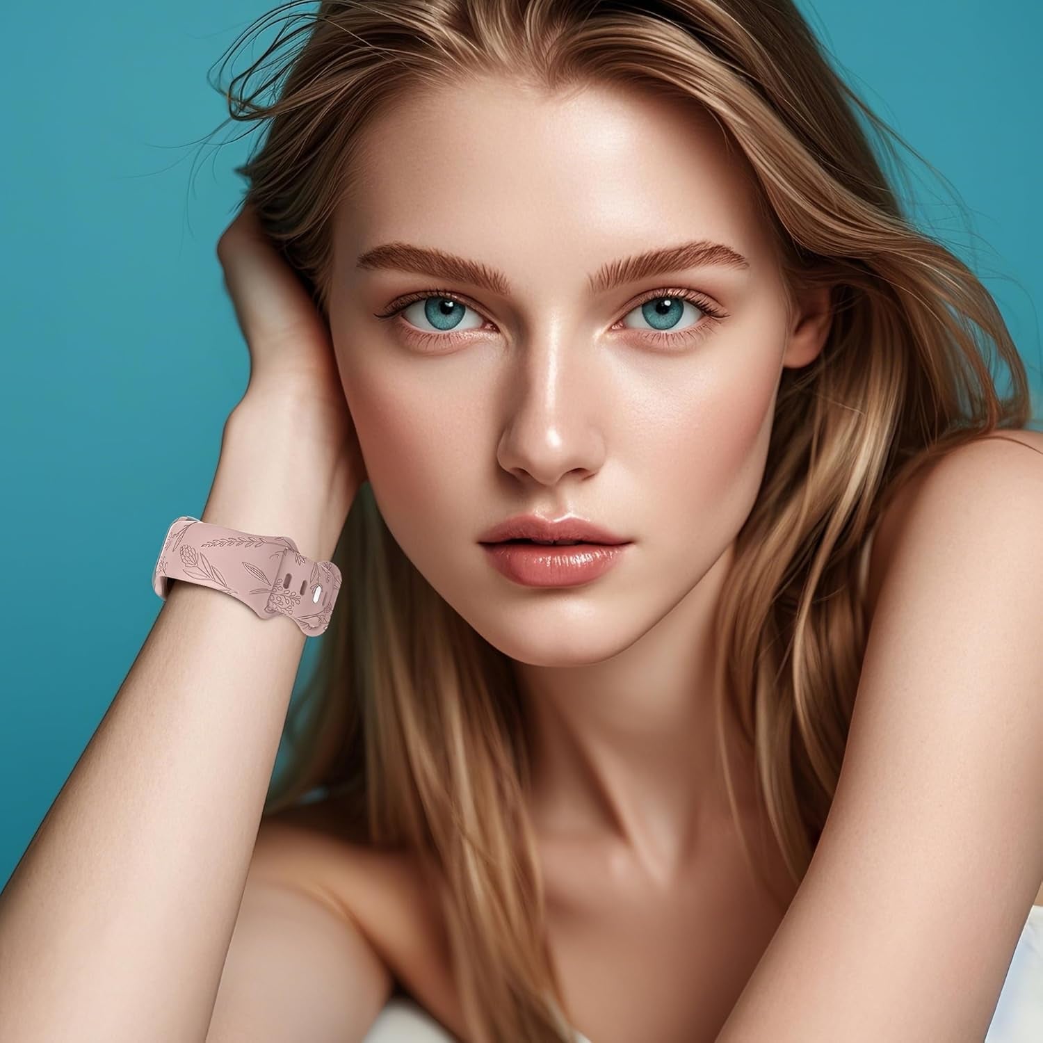 Floral Engraved Bands Compatible with Apple Watch Band for Women 44Mm 40Mm 38Mm 41Mm 45Mm 49Mm 42Mm, Soft Silicone Dandelion Pattern Sport Strap for Iwatch Bands Series Ultra 2 SE 9 8 7 6 5 4 3 2 1