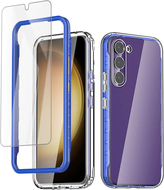 Aicase for Samsung Galaxy S23 plus Case Clear Full Body Rugged With[Tempered Screen Protector] Bumper Slim Soft Silicone Heavy Duty Protection Shockproof Cover for Samsung S23 plus Case 6.6" 2023_3