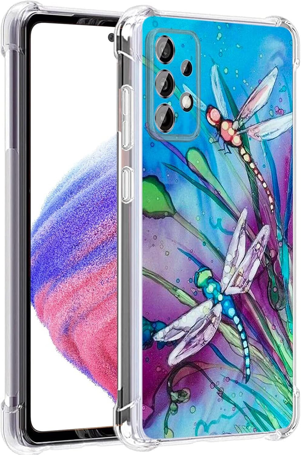 Galaxy A53 5G Case, Plum Blossom Flower Drop Protection Shockproof Case TPU Full Body Protective Scratch-Resistant Cover for Samsung Galaxy A53 5G