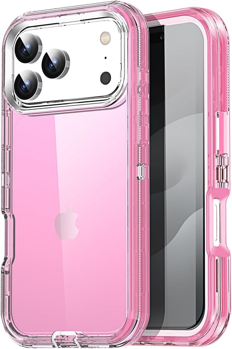 Aicase for Iphone 17 Pro Max Case Clear 3 in 1 Heavy Duty Drop Protection Full Body Rugged Shockproof/Dust Proof 3-Layer Military Protective Tough Durable Cover for Iphone 17 Pro Max 6.3"_910