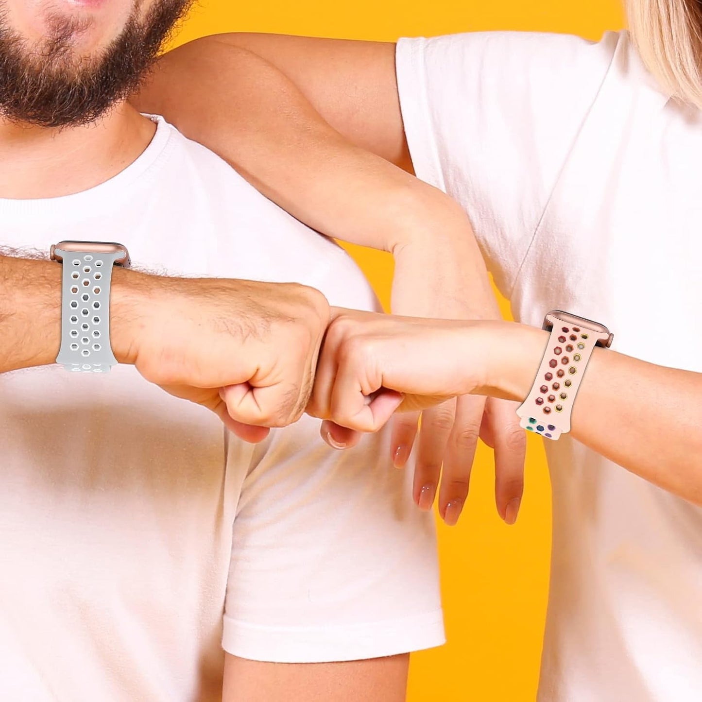 Aopigavi 6 Pack Breathable Sport Bands Compatible with Apple Watch Band 38Mm 40Mm 41Mm 42Mm 44Mm 45Mm 49Mm for Women Men, Soft Silicone Strap Wristband for Iwatch SE Series Ultra 9/8/7/6/5/4/3/2/1 Band