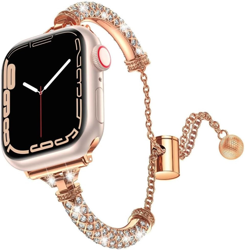 Diamond Metal Strap for Apple Watch Ultra 49Mm Band Correa 38/40Mm 42Mm 44Mm Iwatch Serie 8 7 6 SE 5 4 41Mm 45Mm Bracelet Woman