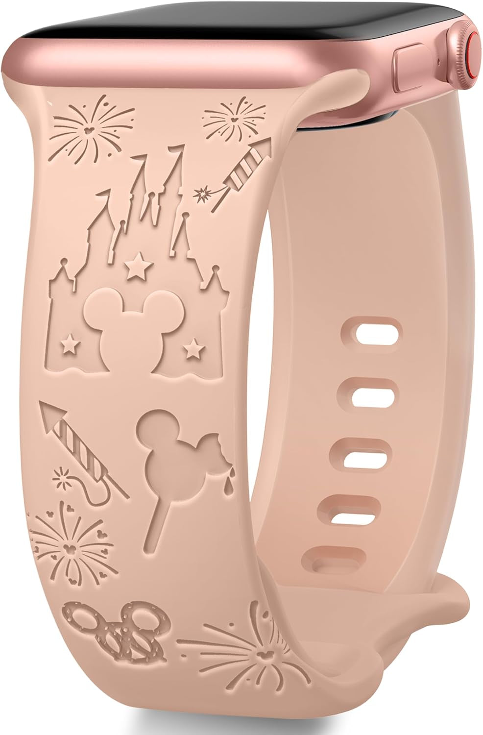 Cartoon Engraved Band Compatible with Apple Watch Bands 40Mm 38Mm 44Mm 45Mm 41Mm 42Mm 49Mm for Women, Soft Silicone Strap Cute Sport Wristband for Iwatch Series 9 8 7 6 5 Ultra 4 3 2 1 SE Ultra2