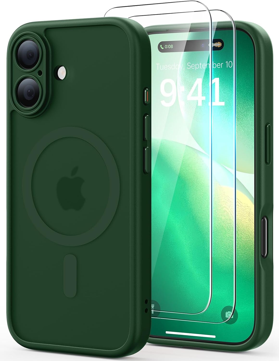 JJL for Iphone 17 Pro Case with 2 Pack Screen Protectors, Compatible with Magsafe, Full Camera Protection, Translucent Matte Magnetic Phone Cover, Deep Blue