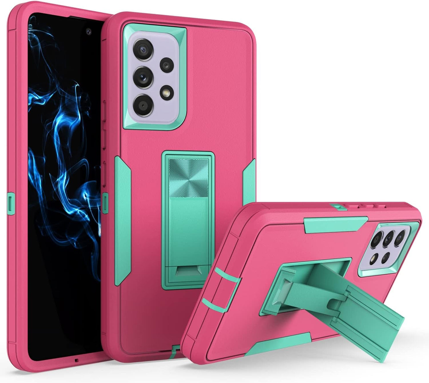 Designed for Samsung Galaxy A53 5G Kickstand Case with Military Grade Drop Protection Work with Magnetic Car Mount, Dustproof Waterproof Hybrid Hard PC Case for Men Women - Black