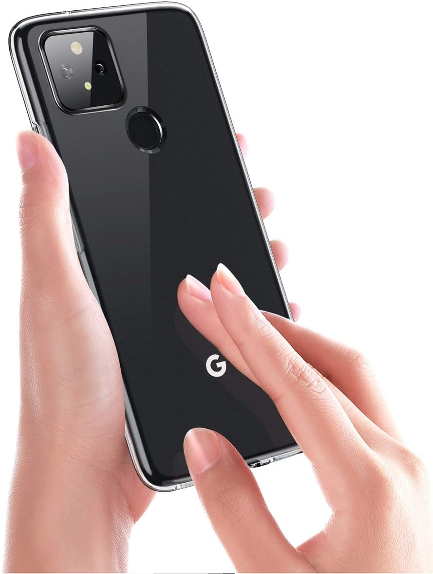 For Pixel 5 Case Clear Slim Thin Soft Skin Flexible TPU Scratch Resistant Silicone Gel Shockproof Protective Cases Cover for Google Pixel 5,Crystal Clear  DONGDEAR   