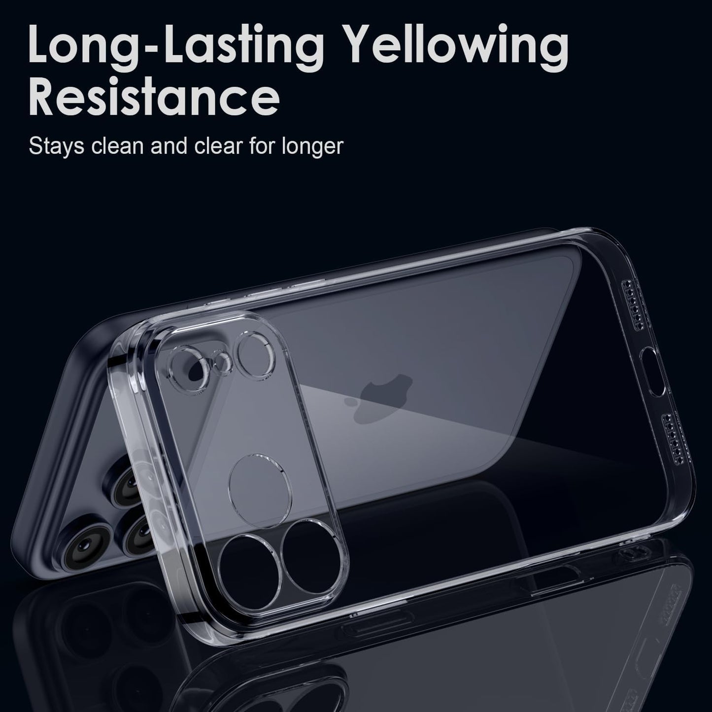 Shamo'S Clear TPU Case for Iphone 17 Pro Max – with Camera Protection, Ultra Slim, Shockproof, Anti-Yellowing, Scratch-Resistant, Wireless Charging Compatible, Enhanced Grip (For Iphone 17 Pro Max)