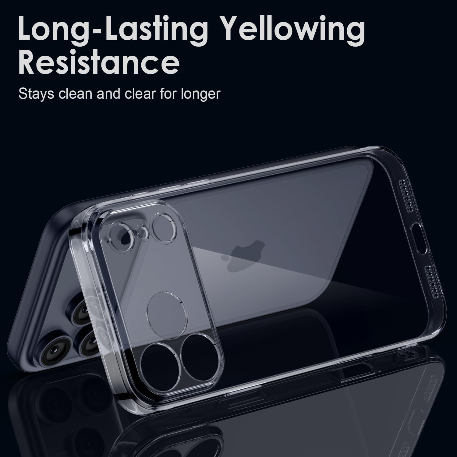 Shamo'S Clear TPU Case for Iphone 17 Pro Max – with Camera Protection, Ultra Slim, Shockproof, Anti-Yellowing, Scratch-Resistant, Wireless Charging Compatible, Enhanced Grip (For Iphone 17 Pro Max)