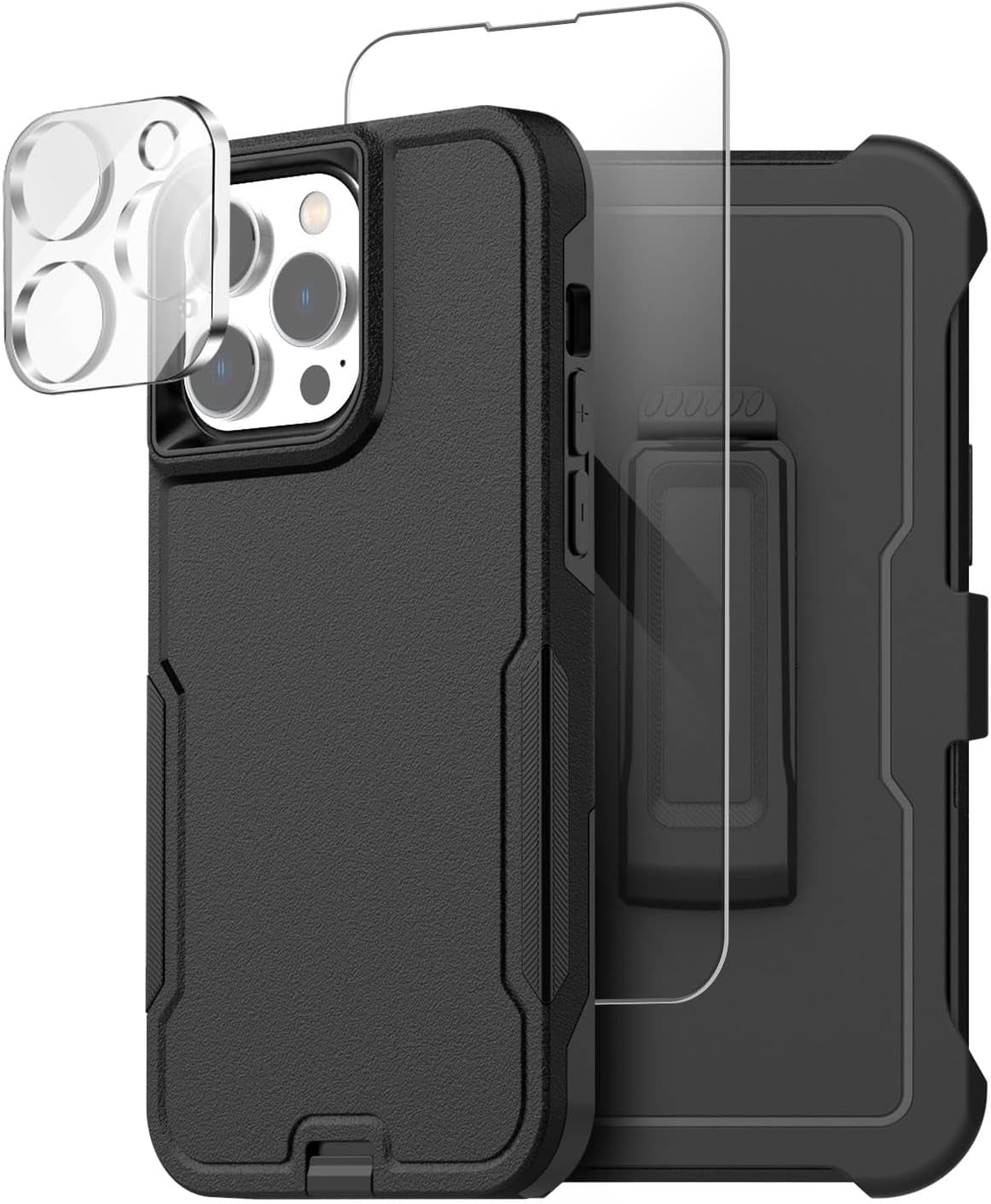 Aicase for Iphone 14 Pro Max Case with Glass Screen Protector+Camera Lens,Heavy Duty Drop Protection Full Body Rugged Shockproof Military Protective Tough Durable Cover for Iphone 14 Pro Max 6.7"_10  AICase   
