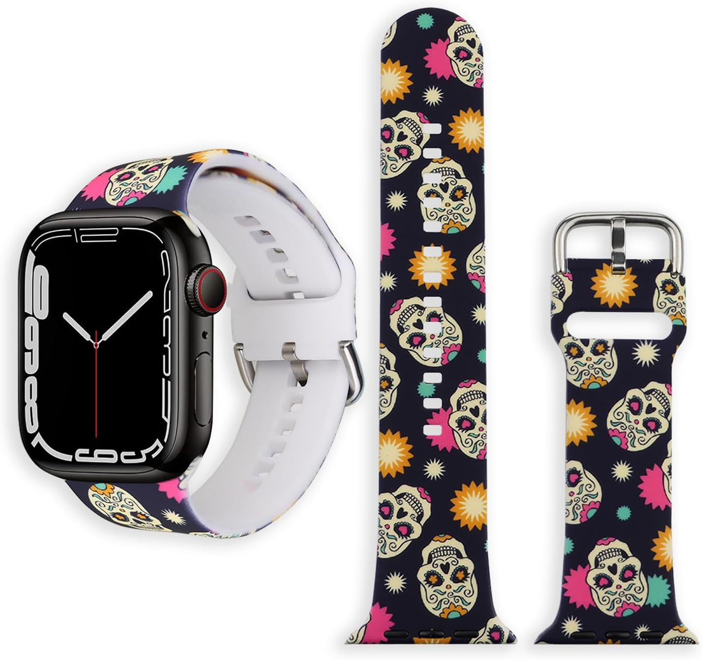 Bands Compatible with Apple Watch 49/45/44/42/41/40/38,Silicone Waterproof Replacement Women Men Bands Strap for Iwatch Series 8 7 6 5 4 3 2 1 SE Ultra