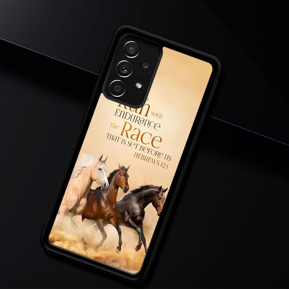Compatible with Samsung Galaxy A53 5G Case,Christian Positive Quotation Horse Slim Soft Shockproof for Women Girls Boys Protective Cover for Samsung Galaxy A53 5G