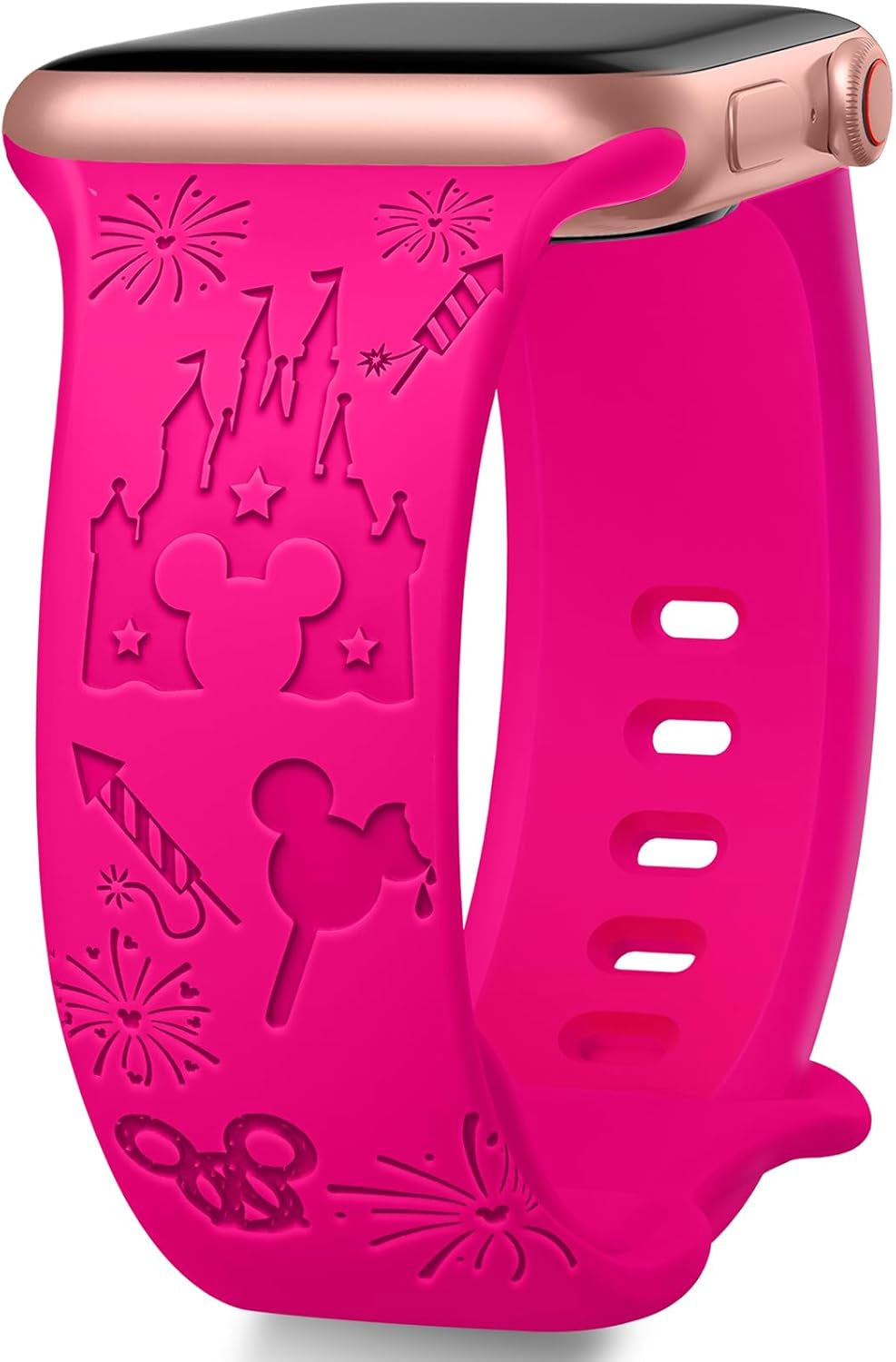 Cartoon Engraved Band Compatible with Apple Watch Bands 40Mm 38Mm 44Mm 45Mm 41Mm 42Mm 49Mm for Women, Soft Silicone Strap Cute Sport Wristband for Iwatch Series 9 8 7 6 5 Ultra 4 3 2 1 SE Ultra2