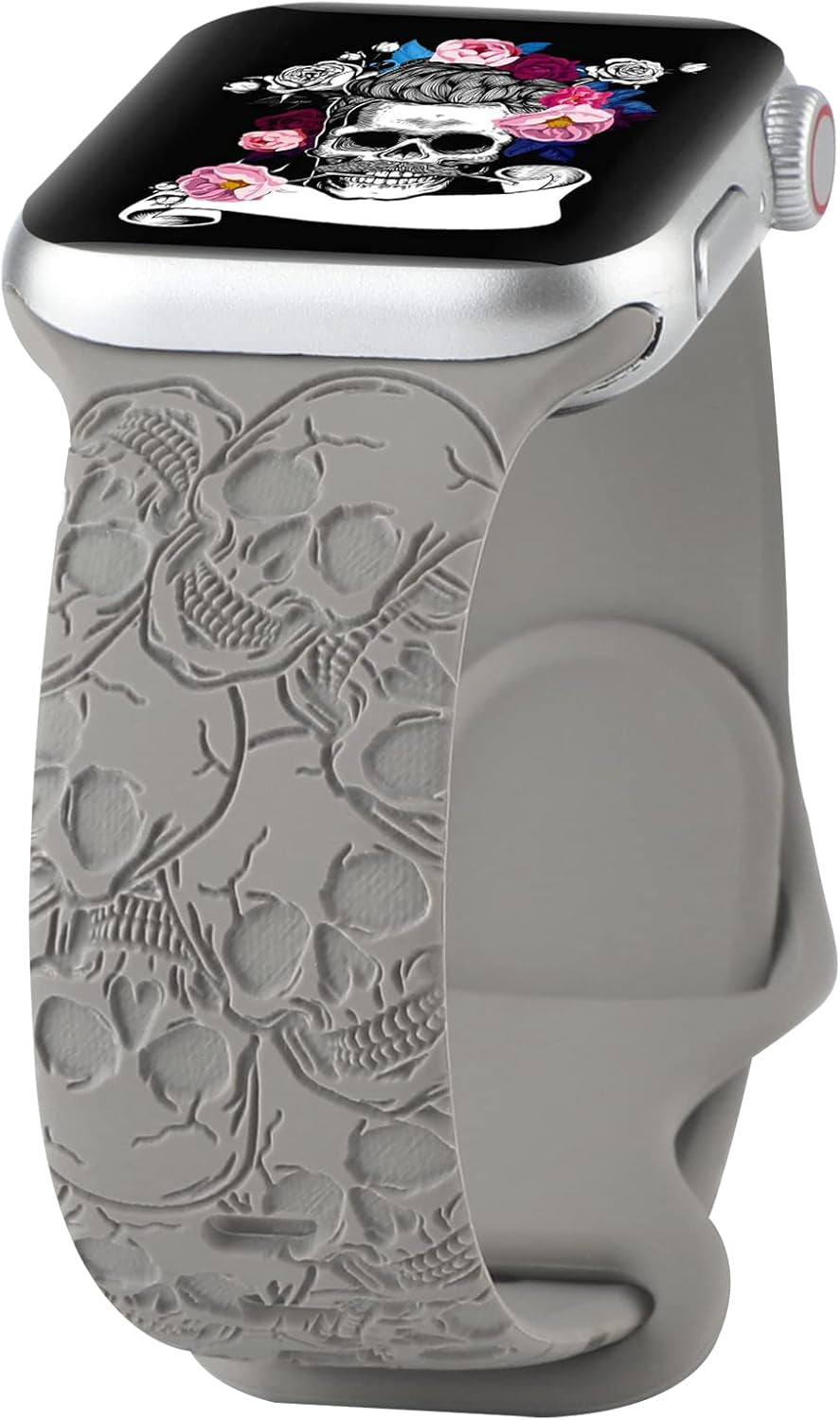 Engraved Silicone Band Compatible with Apple Watch 38Mm 40Mm 41Mm, Cute Fancy Laser Printed Sport Strap Compatible with Iwatch Series 7 6 5 4 3 2 1 SE