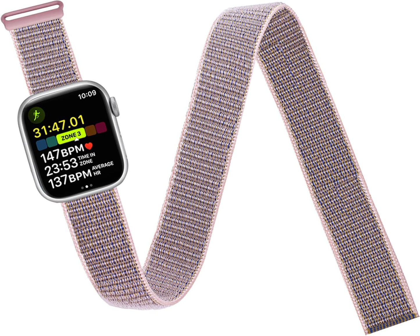 Ankle/Arm Band Compatible with Apple Watch 49Mm 45Mm 44Mm 42Mm 41Mm 40Mm 38Mm, Breathable Nylon Armband for Iwatch SE Ultra Series 9 8 7 6 5 4 3 2 1, Stretchy Ankle Strap for Women Men