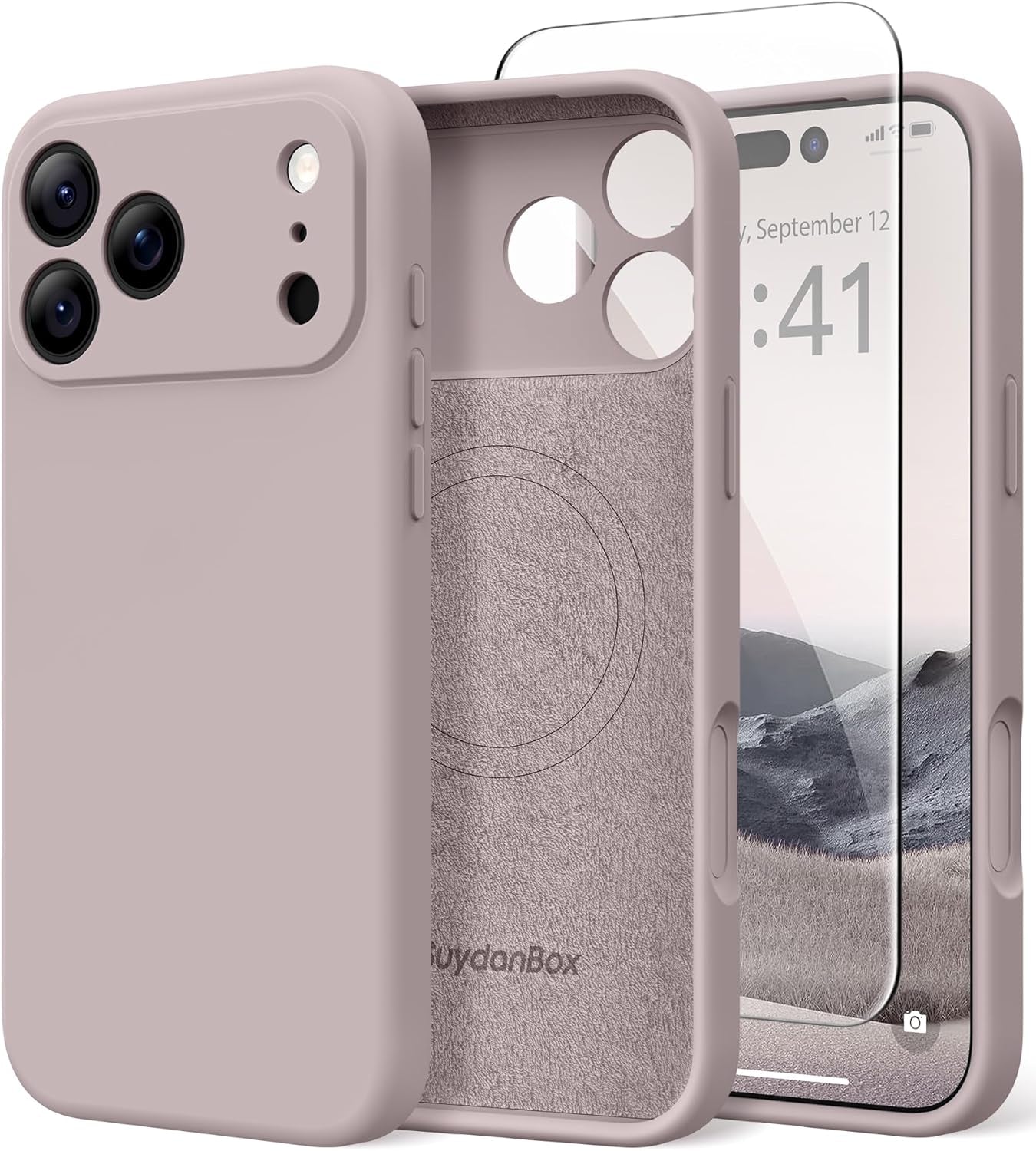 Magnetic for Iphone 17 Pro Max Case, Compatible with Magsafe, [Full Camera Protection][Screen Protector] Silicone Shockproof Protective Phone Case for Iphone 17 Pro Max 6.9", Calke Green