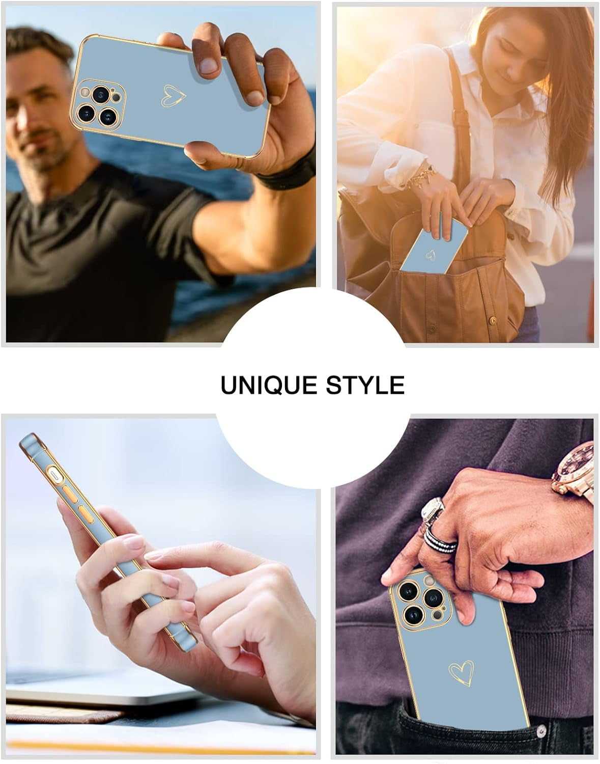 BENTOBEN Iphone 14 Pro Case, Slim Fit Cute Heart Pattern 14 Pro Phone Case, Soft Flexible Shockproof TPU Bumper Women Girls Non-Slip Lightweight Charging Protective Cover for Iphone 14 Pro 6.1", Gray  BENTOBEN   