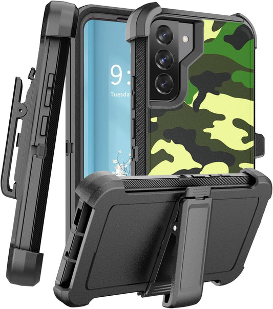 For Galaxy S22 plus Case with Belt-Clip Holster, Rugged Shockproof Military Grade Bumper Phone Cover Armor Heavy Duty for Samsung Galaxy S22 plus (Camouflage)