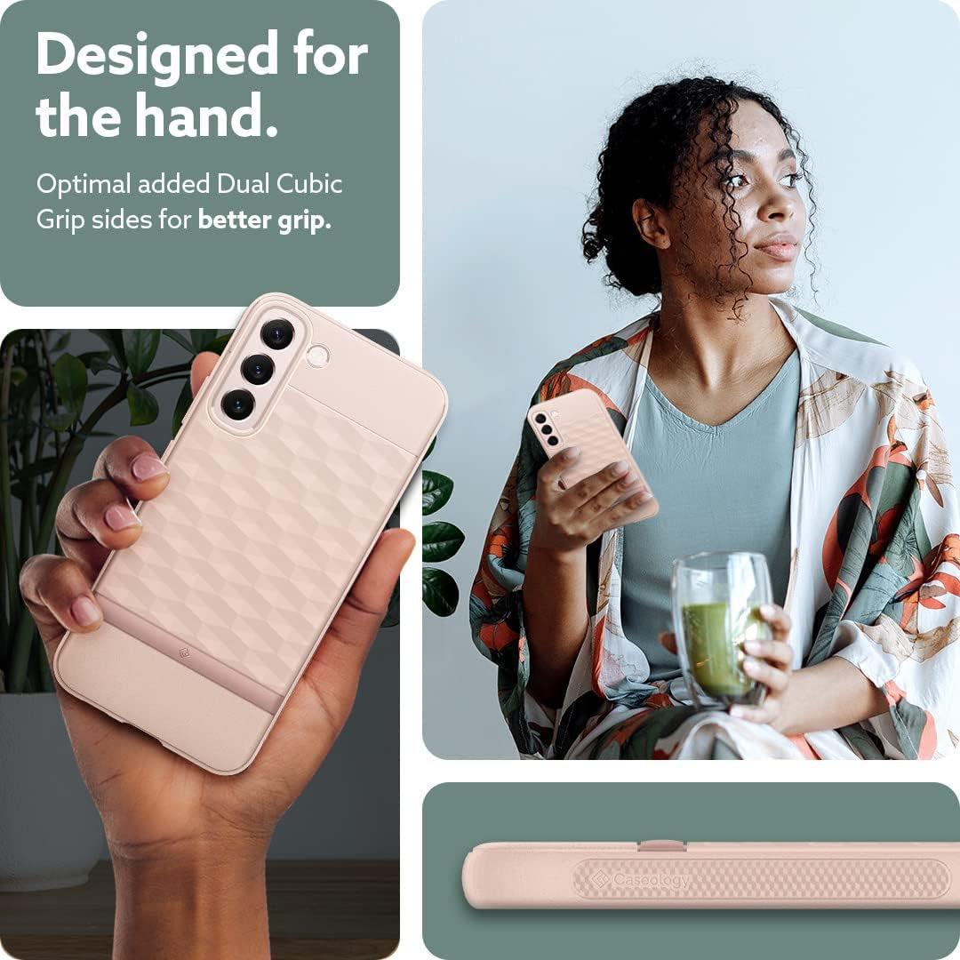 Caseology Parallax for Galaxy S22 Case, Enhanced Ergonomic Design - Indi Pink