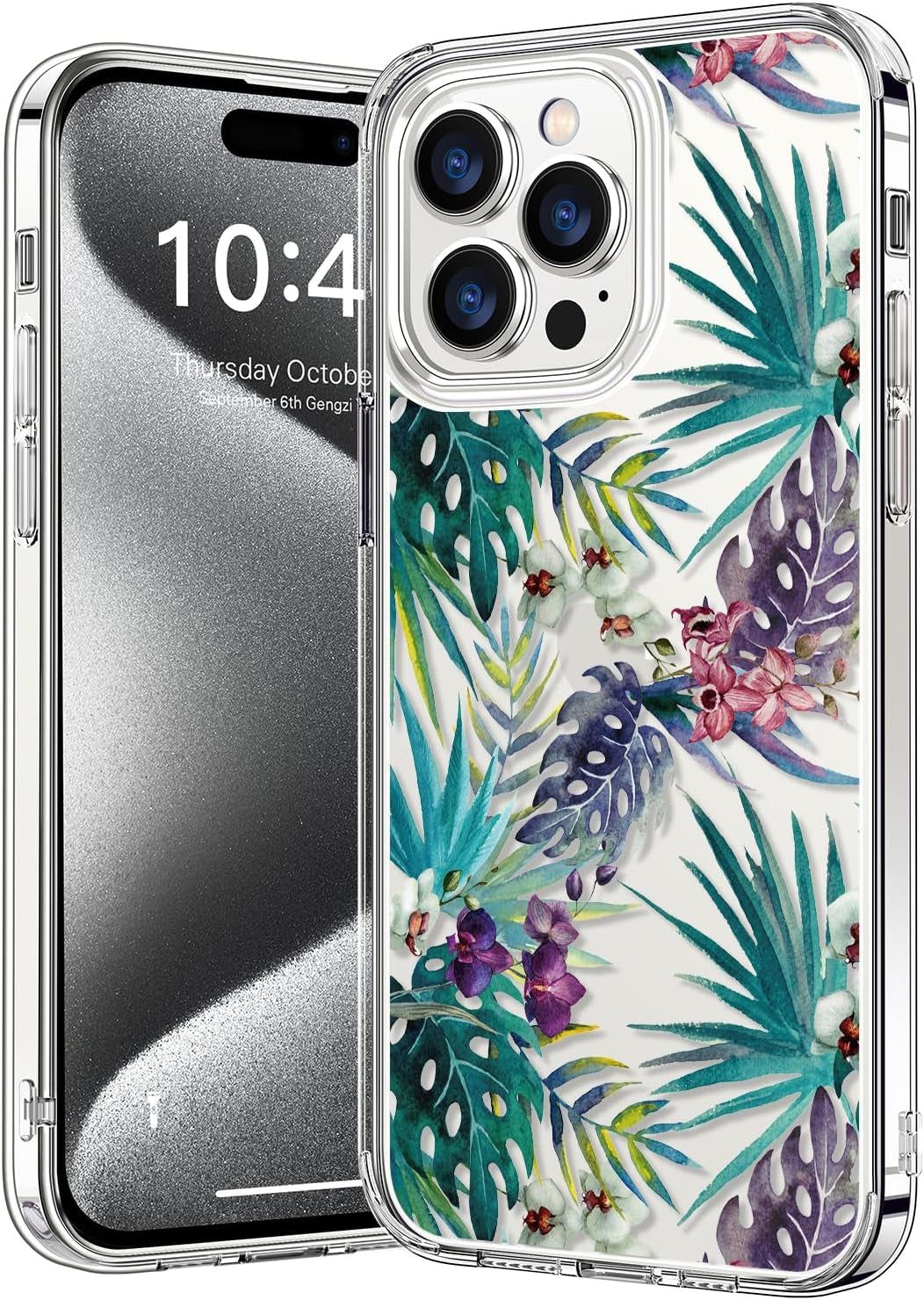 Bicol Compatible with Iphone 15 Pro Case,Crystal Clear Cover with Fashionable Designs for Girls Women,Slim Fit Shockproof Protective Acrylic Phone Case 6.1 Inch,Beautiful Elephant  bicol   