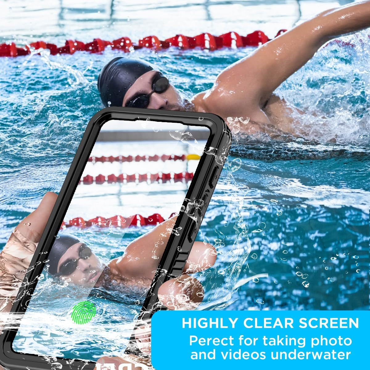 Aicase for Samsung Galaxy S23 FE Case Waterproof Clear Built-In Screen Protector Snowproof,Dustproof,Shockproof,Ip68 Certified [Real 360] Full Body Protection Fully Sealed Underwater for S23 FE 6.4"_1