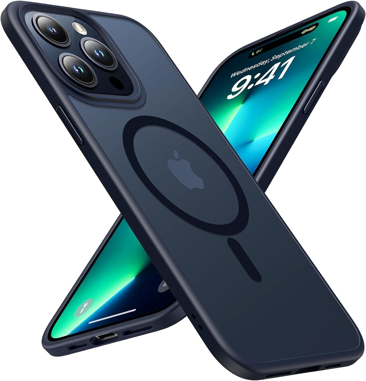 Mgnaooi Magnetic Case for Iphone 15 Pro Max Case [Mil-Grade Drop Tested & Compatible with Magsafe] Translucent Matte Back, Anti-Scratch Shockproof Phone Case for 15 Promax 6.7 Inch, Black  Mgnaooi   