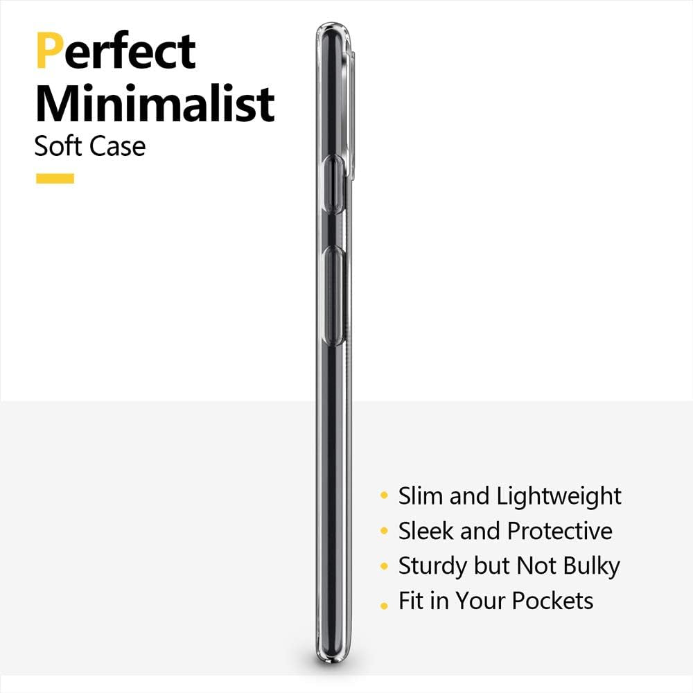 For Pixel 5 Case Clear Slim Thin Soft Skin Flexible TPU Scratch Resistant Silicone Gel Shockproof Protective Cases Cover for Google Pixel 5,Crystal Clear  DONGDEAR   