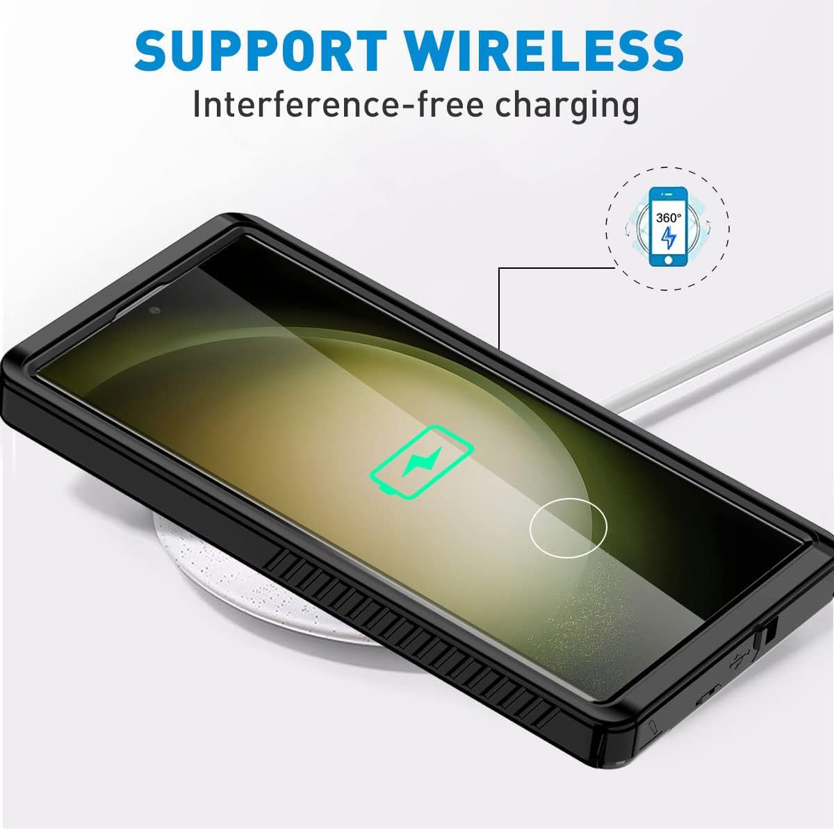 Aicase for Samsung Galaxy S23 Ultra Case Waterproof, Clear Water Proof Shockproof Dustproof Snowproof Full Body Rugged Transparent Underwater Phone Case for Galaxy S23 Ultra Built-In Screen Protector