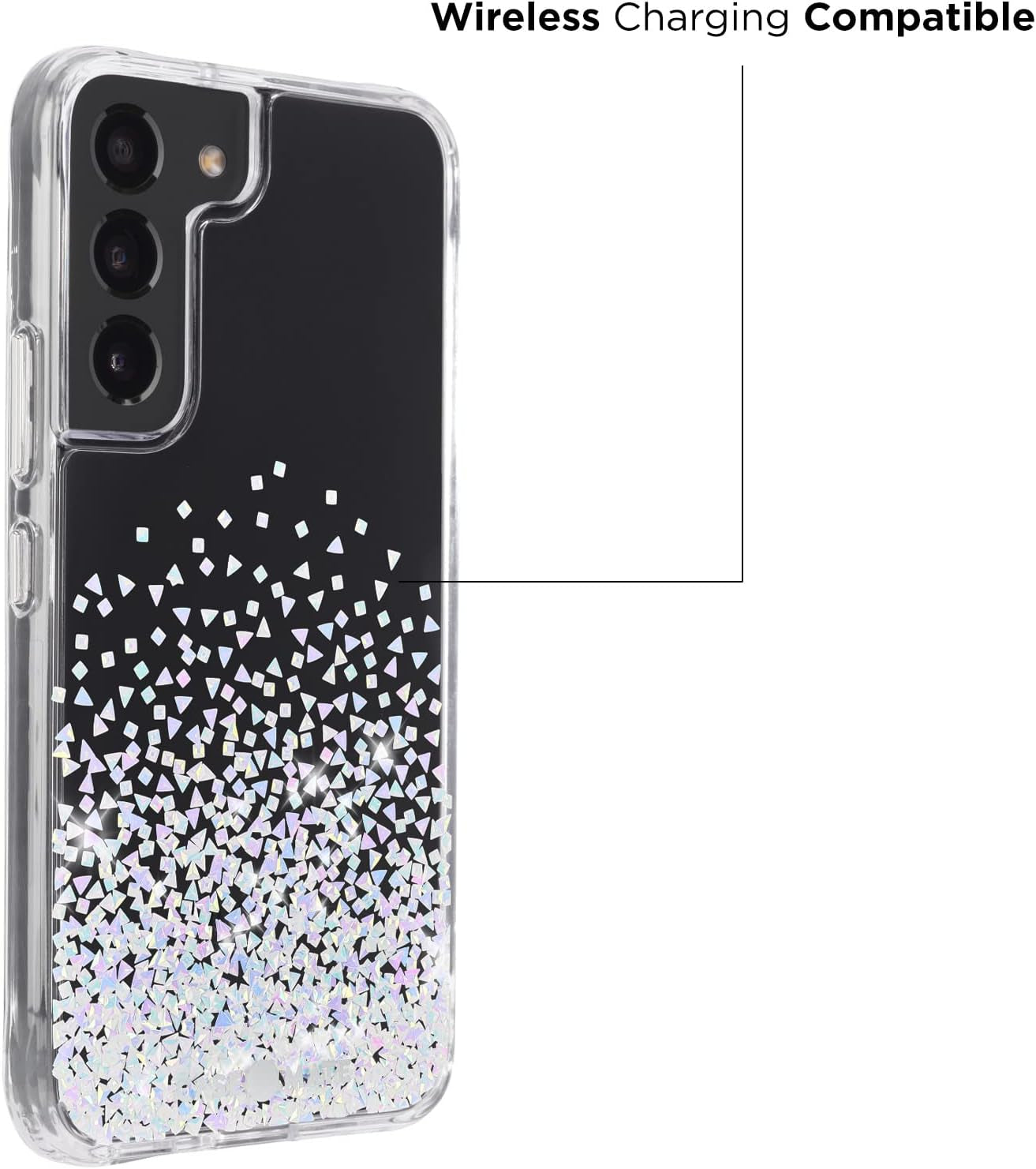 Case-Mate - TWINKLE OMBRE - Case for Samsung Galaxy S22 - Reflective Foil Elements - 10 Ft Drop Protection - 6.1 Inch - Stardust