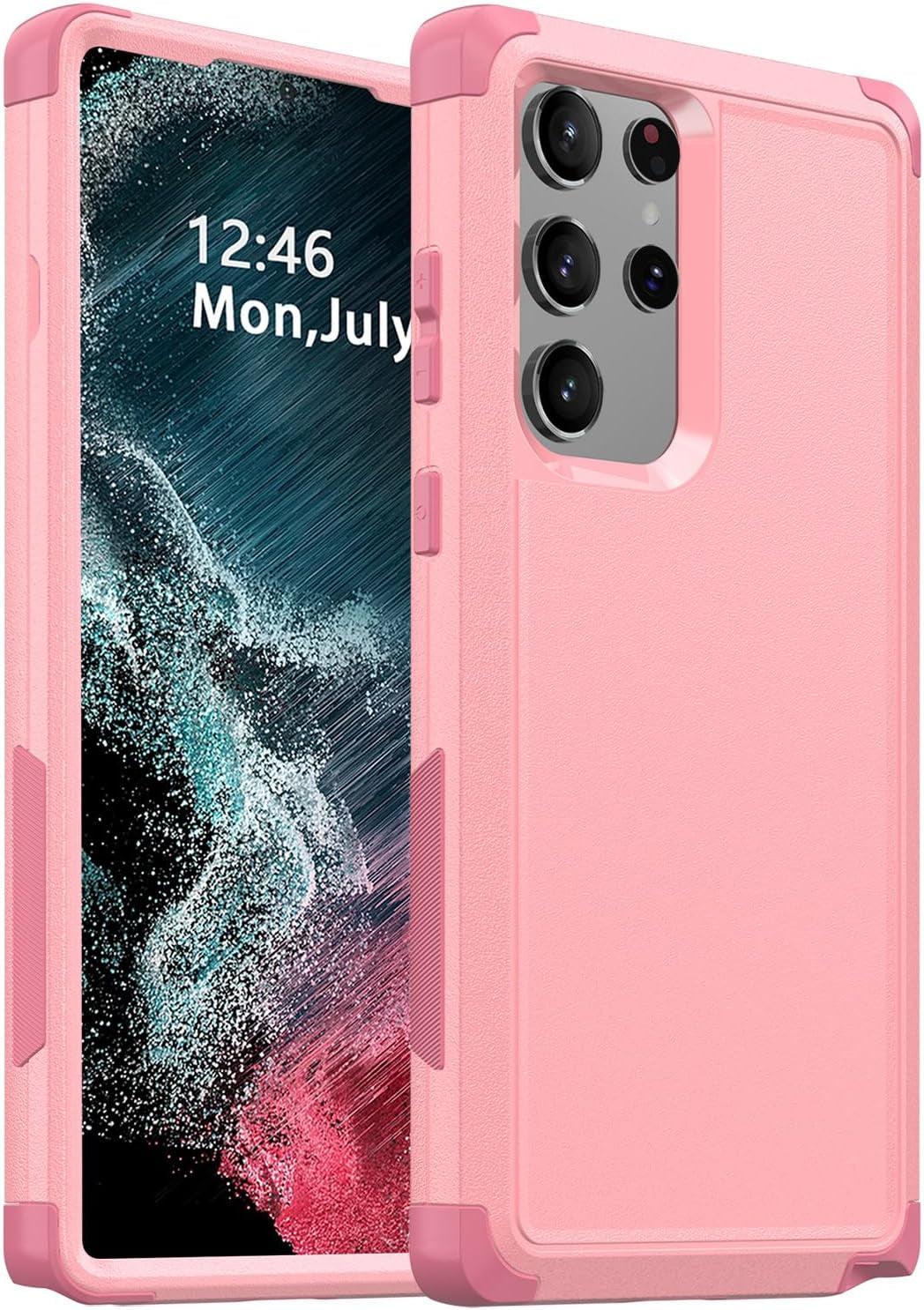 For Samsung Galaxy S22 Ultra Case,Shockproof Dropproof Galaxy S22 Ultra Case,Rugged Heavy Duty Protective for S22 Ultra Case 6.8 Inch (Red/Black)