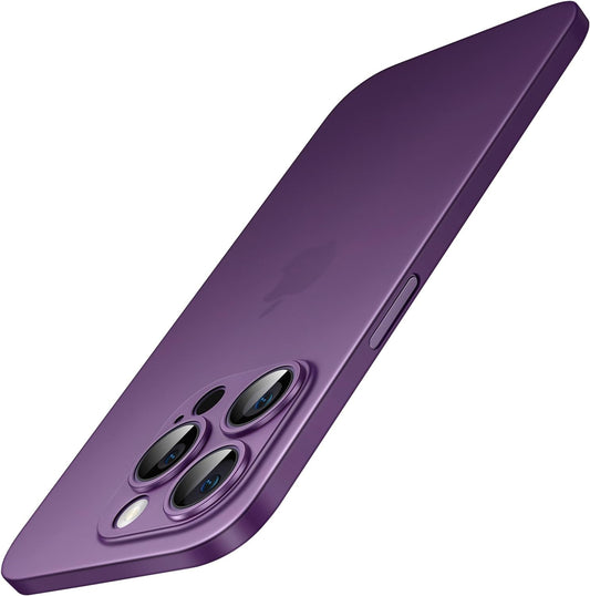 Jetech Ultra Slim (0.35Mm Thin) Case for Iphone 14 Pro 6.1-Inch, Camera Lens Cover Full Protection, Lightweight Matte Finish PP Hard Minimalist Case, Support Wireless Charging (Deep Purple)  JETech   
