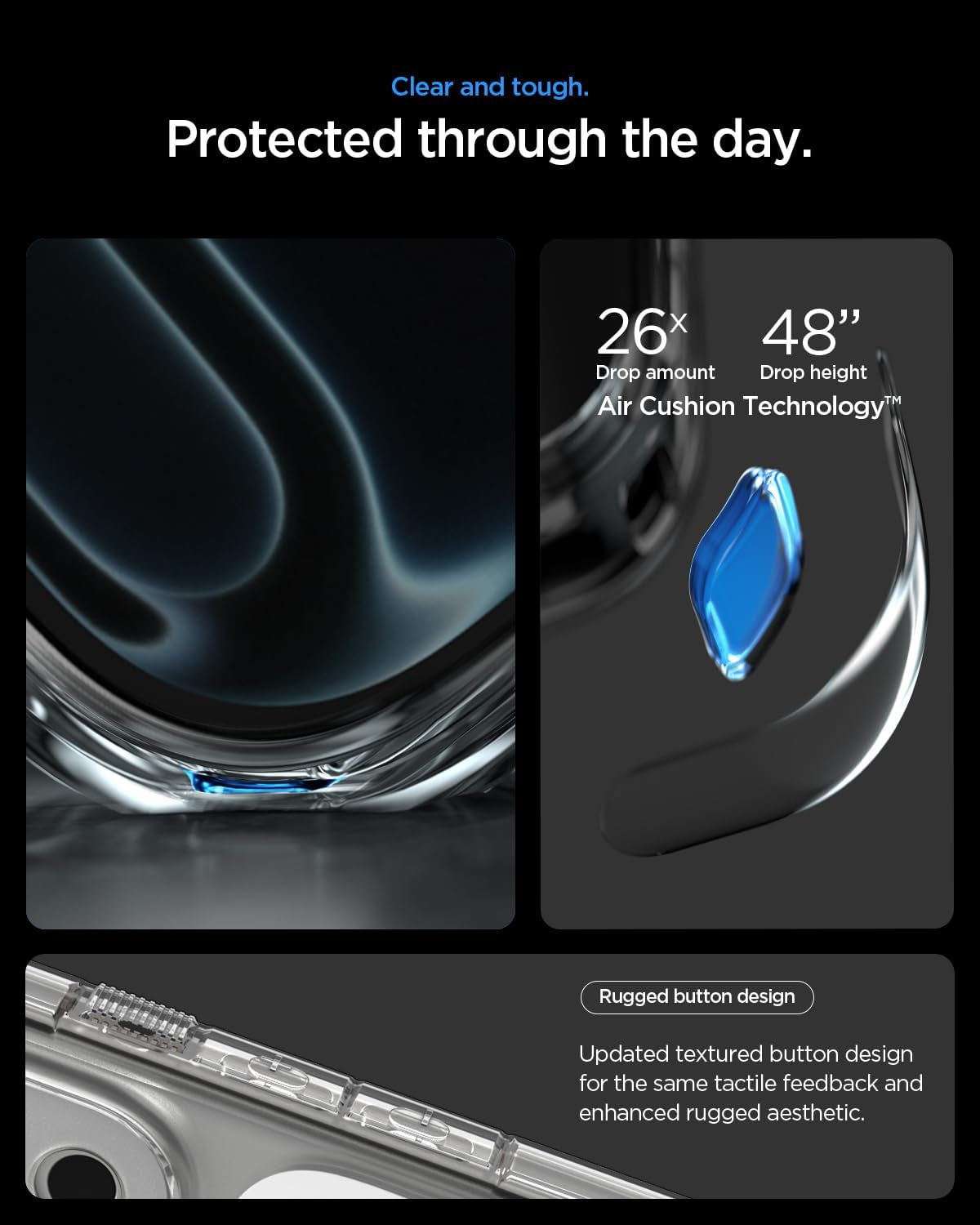 Spigen for Iphone 17 Pro Max Case, Ultra Hybrid T Magfit [Camera Control Button] [Compatible with Magsafe] - Glossy White