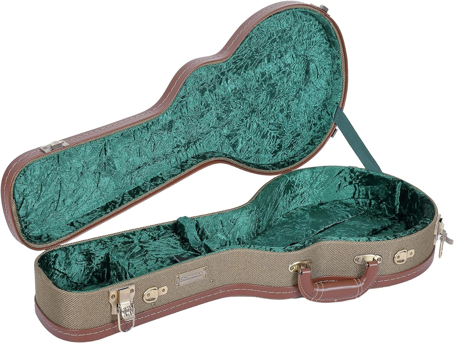 Crossrock Hard-Shell Wood Case for Les Paul Electric Guitars with Removable Shoulder Straps-Tweed(Crw700Ltw)  Crossrock Green F-Style Mandolin 