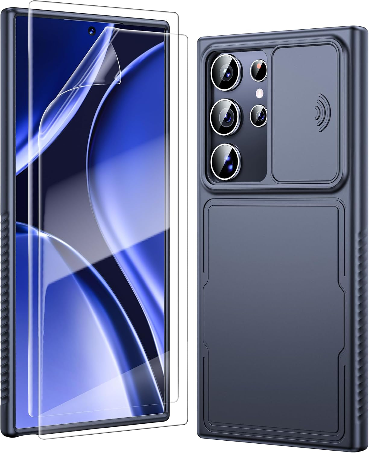 3 in 1 Magnetic for Samsung Galaxy S24 Ultra Case Crystal Clear [Compatible with Magsafe][No-Yellowing][2X Screen Protectors] Mil-Grade Shockproof Soft Phone Case for S24 Ultra 6.8" Clear