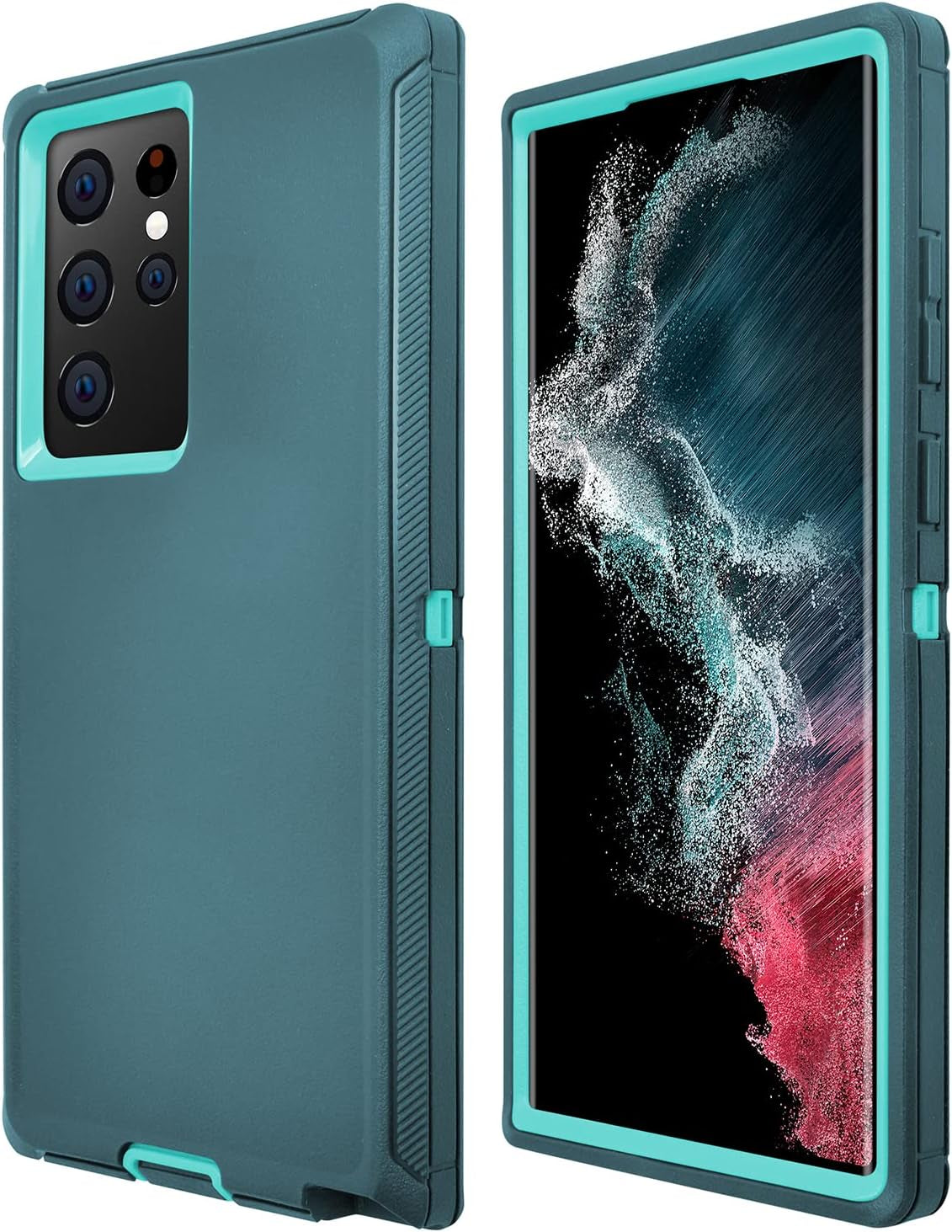 Galaxy S22 Case, Drop Protection Rugged Heavy Duty Case, Water-Resistance Shockproof Dustproof Military Grade Tough Durable Protective Cover for Samsung Black