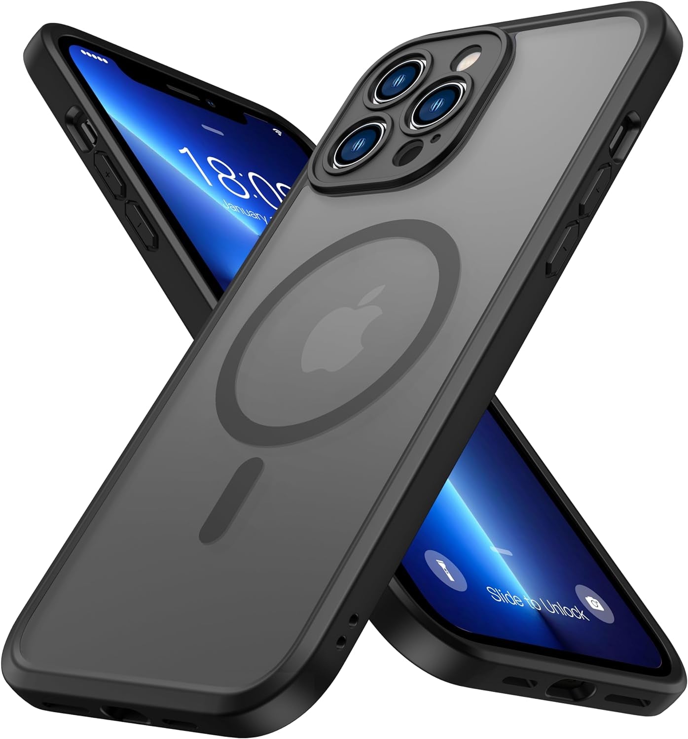 Impactstrong Magnetic Guard Designed for Iphone 15 Case [Camera Protection] [Military Grade Drop Tested] [Compatible with Magsafe] Slim Translucent Matte Phone Case (6.1") - Gray  ImpactStrong   