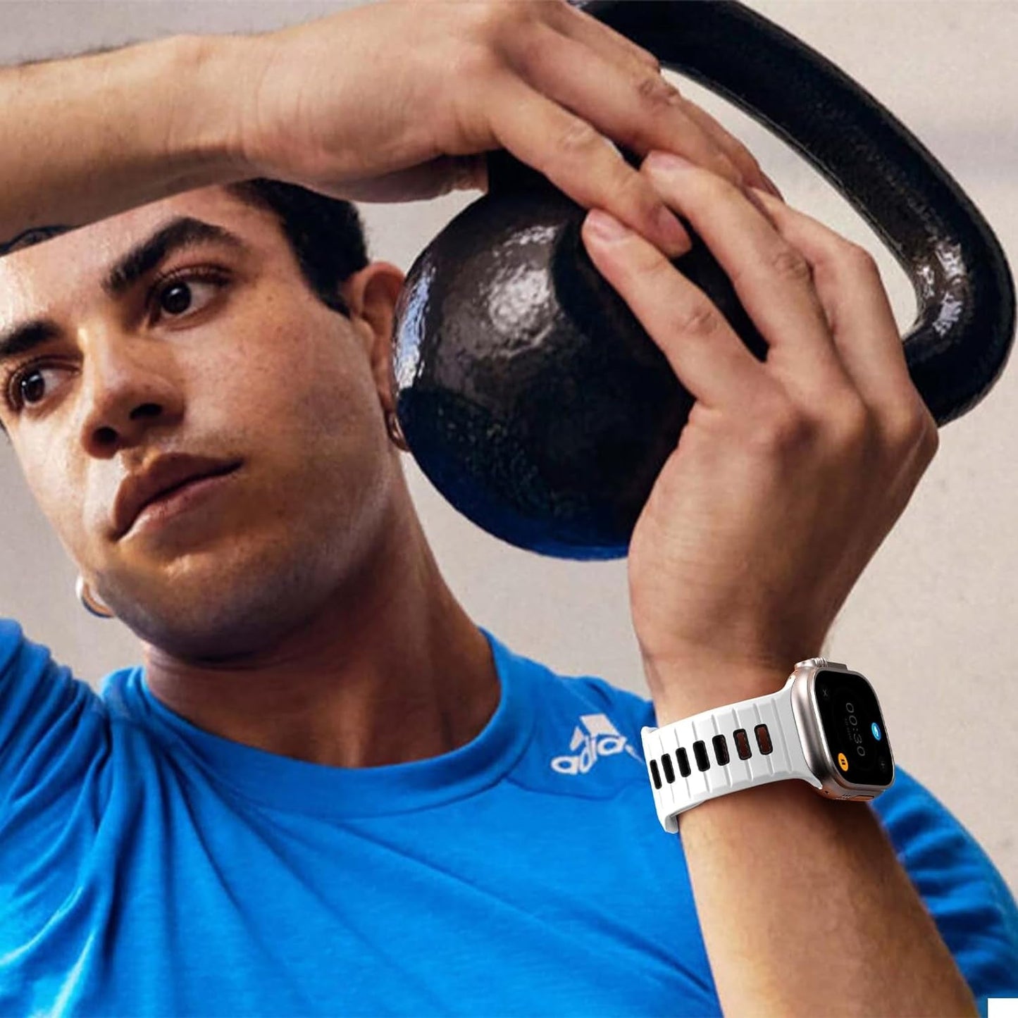 4Pack Sport Bands Compatible with Apple Watch Ultra 2/Ultra Band,Compatible with Apple Watch Bands for Men 49Mm 45Mm 44Mm 42Mm,Silicone Replacement Strap for Iwatch Series 9 8 7 6 5 4-1 SE