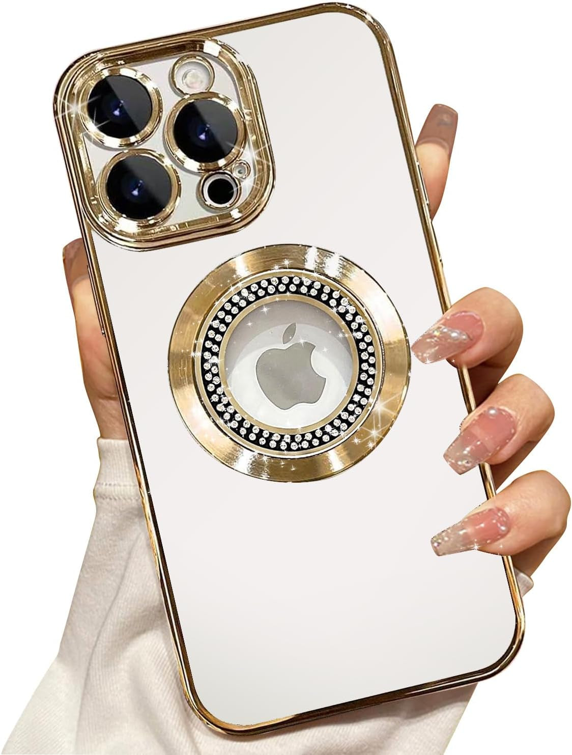 Misscase for Iphone 14 Pro Max Magnetic Clear Case Compatible with Magsafe,Full Protection Slim Shockproof Anti-Scratch Case with Camera Lens Protector Logo View Dust-Proof Net for Women Purple  Misscase Gold Iphone 14 Pro Max （6.7"） 